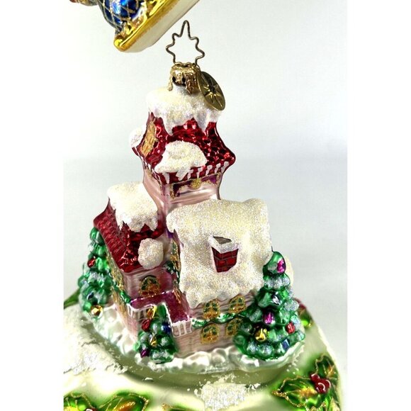 Christopher Radko Midnight Magic Ornament Set 3 Piece Flying Santa Christmas 9" - Picture 9 of 14